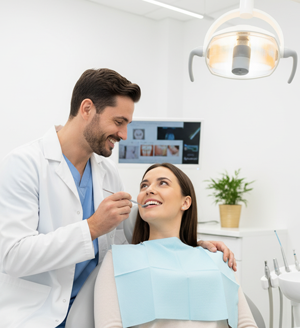 Doctor with patient